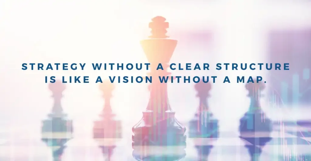 a strategist mapping structural alignment to strengthen strategy execution