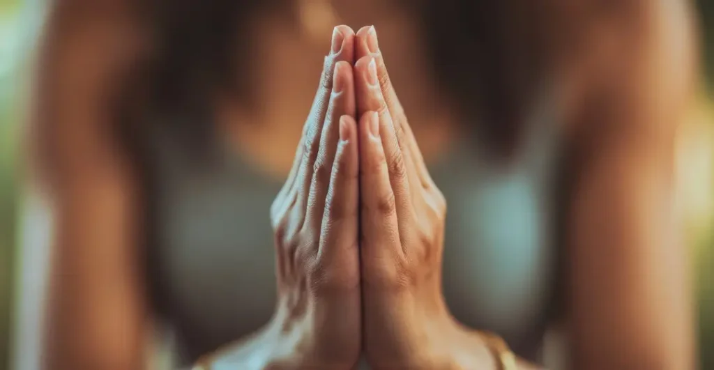 Woman practicing mindfulness, Thought Observation