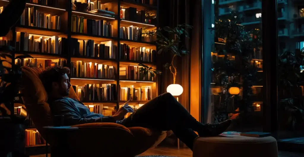 person embracing the power of space while sitting in quiet reflection