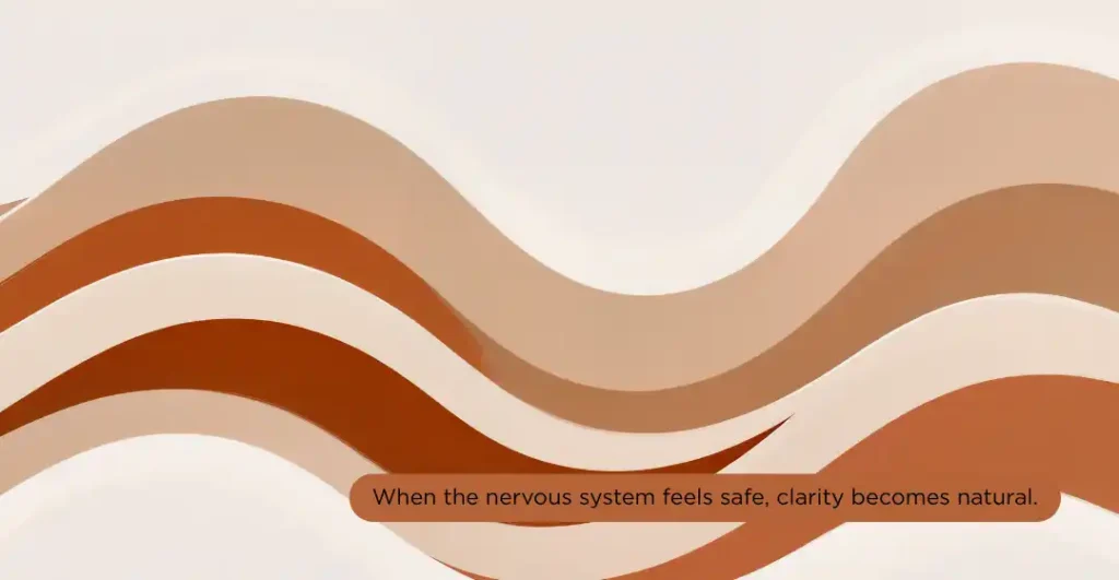 a calm meditative scene supporting nervous system regulation