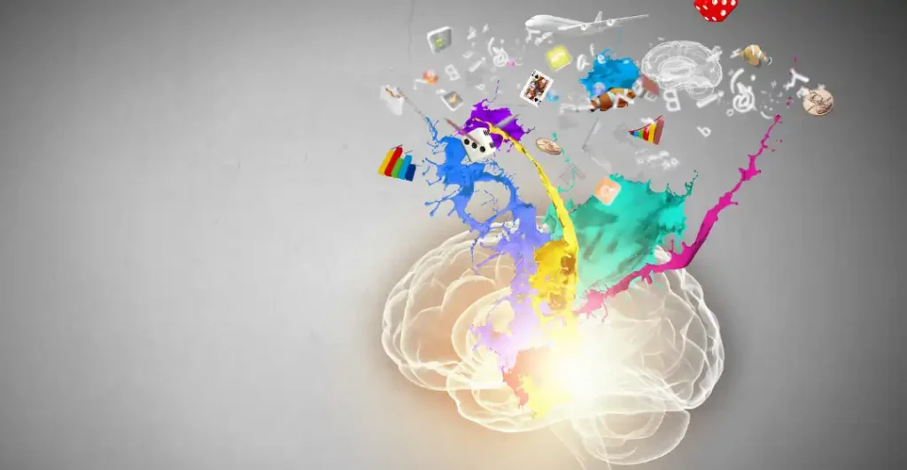 an abstract visual representing liberated thinking and spontaneous living