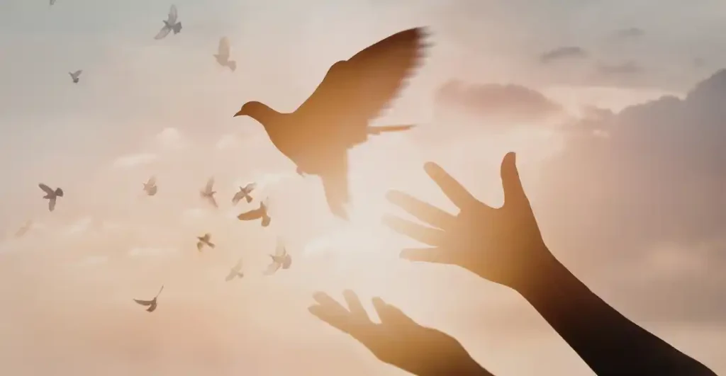 A minimalist graphic expressing liberated thinking and creative emergence